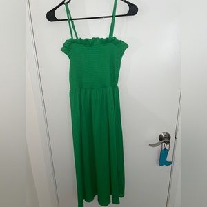 •Green dress